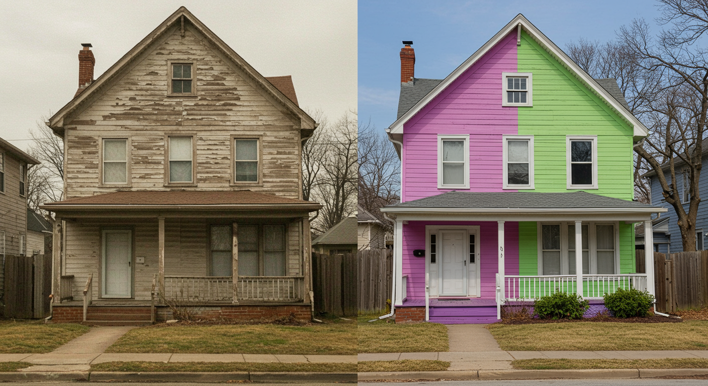 Beautifully Painted Home Exterior